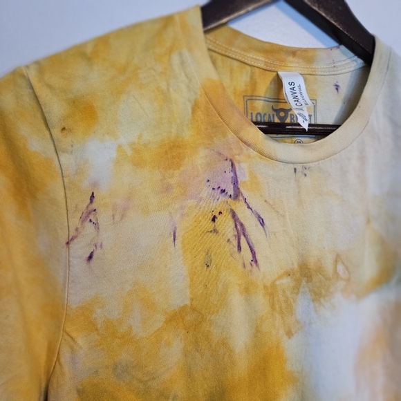 Local Beast Tie-Dye T-Shirt Bella Canvas Orange Yellow Unisex Crewneck Medium - Picture 6 of 10